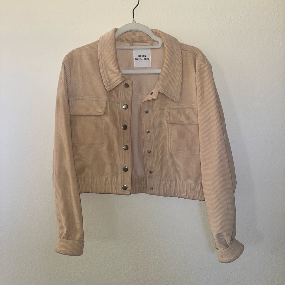 Urban Outfitters Beige Corduroy Utility Jacket